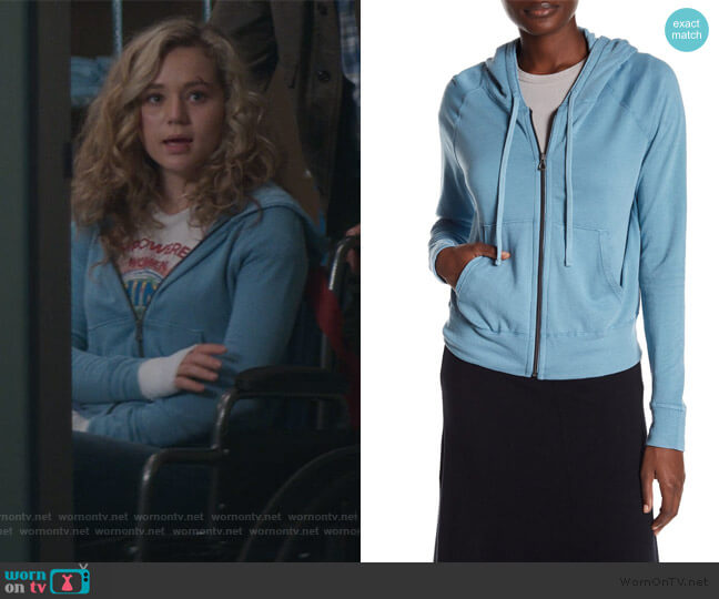 James Perse Classic Zip Up Hoodie worn by Courtney Whitemore (Brec Bassinger) on Stargirl