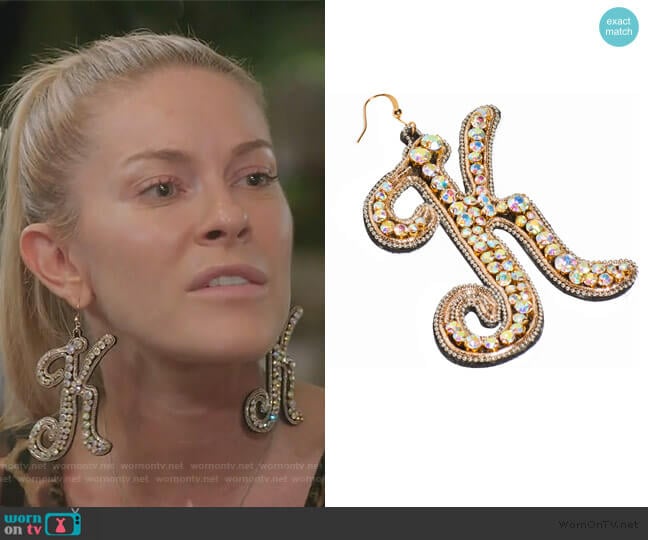 Kim Shui Bejewled Earrings worn by Leah McSweeney on The Real Housewives of New York City
