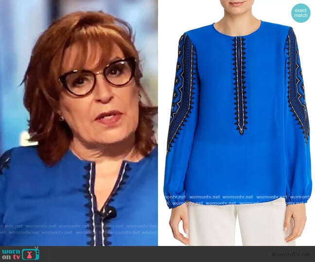 Kobi Halperin Zadie Silk Blouse worn by Joy Behar on The View