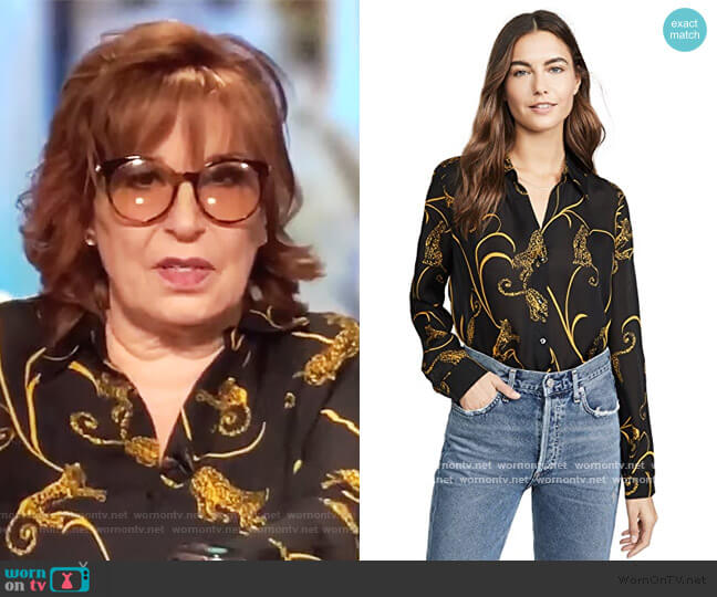 L'Agence Nina Long Sleeve Blouse worn by Joy Behar on The View
