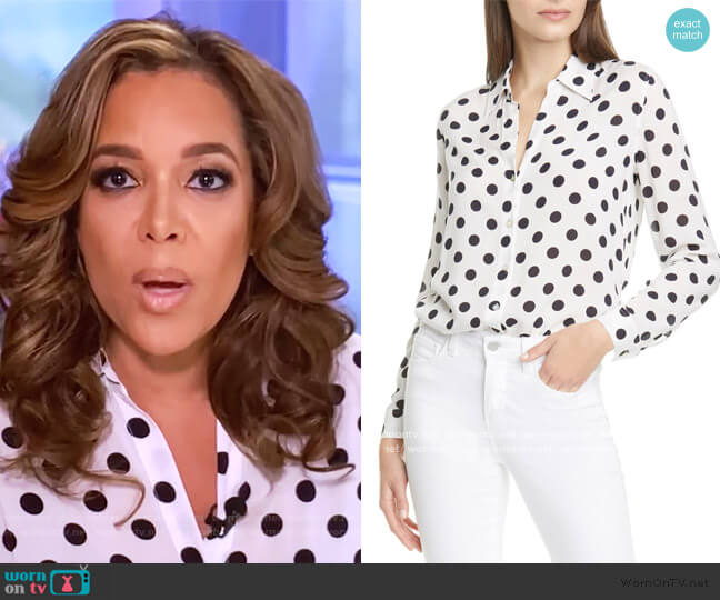 L'Agence Holly Long Sleeve Blouse worn by Sunny Hostin on The View
