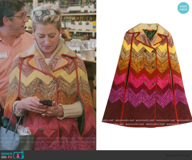 Missoni Cape Coat worn by Dorinda Medley on The Real Housewives of New York City