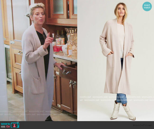Naked Cashmere Tinley Cardigan worn by Dorinda Medley on The Real Housewives of New York City