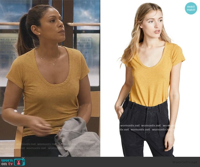 Rag and Bone U Neck Tee worn by Grace Greenleaf (Merle Dandridge) on Greenleaf