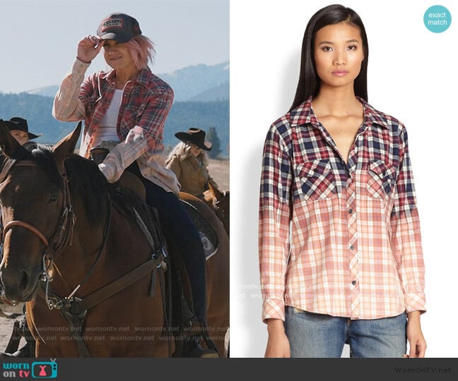 Rails Gia Bleach Dipped Plaid Flannel Shirt