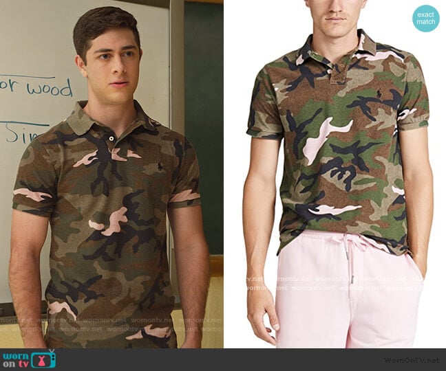 Ralph Lauren Short Sleeve Mesh Camo Polo Shirt