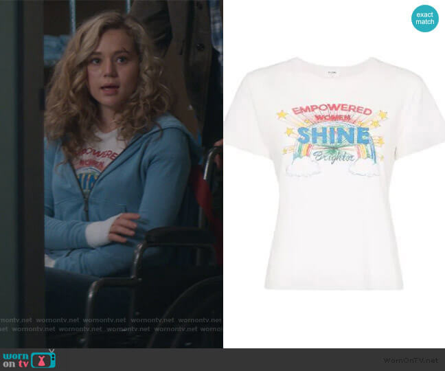 Re/Done Shine graphic print T-shirt worn by Courtney Whitemore (Brec Bassinger) on Stargirl