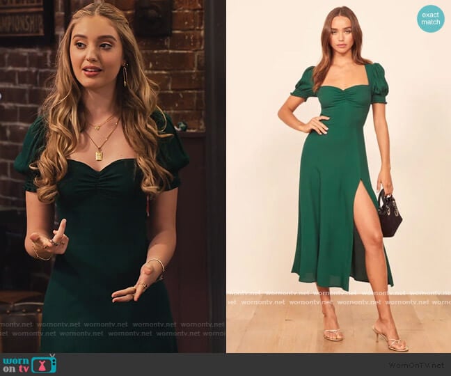 Reformation Lacey Dress worn by Brooke Bishop (Bella Podaras) on The Expanding Universe of Ashley Garcia