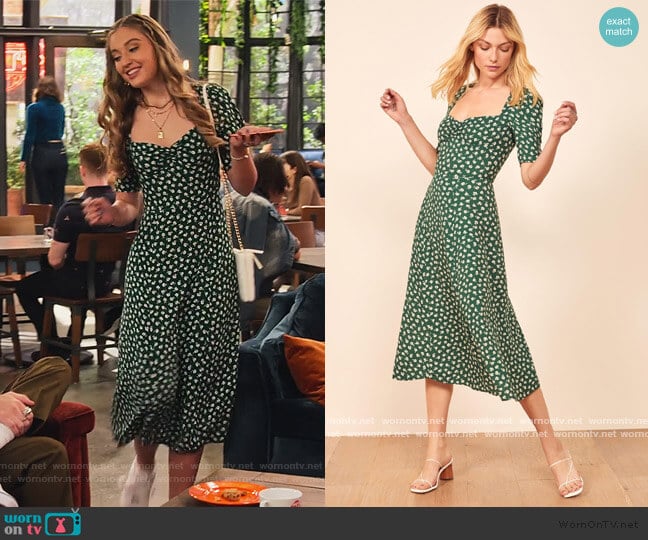Reformation Matin Dress worn by Brooke Bishop (Bella Podaras) on The Expanding Universe of Ashley Garcia