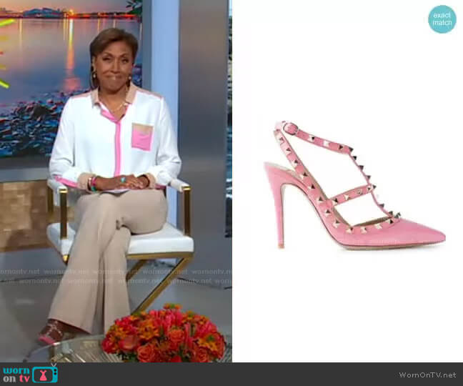 Valentino Rockstud pumps worn by Robin Roberts on Good Morning America