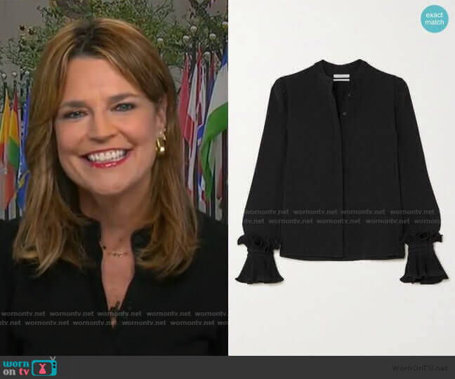 Co Ruffled Blouse worn by Savannah Guthrie on Today