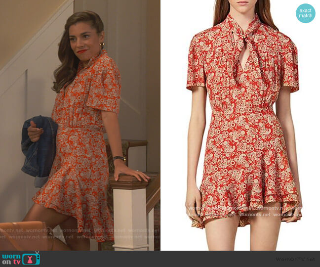 Sandro Lane Paisley Mini Dress worn by Jo (Christina Vidal Mitchell) on United We Fall