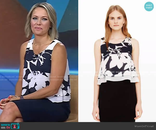 Club Monaco Silk Crop Top worn by Dylan Dreyer on Today