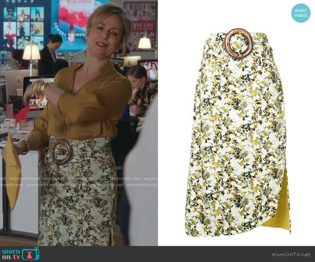 Silvia Tcherassi Fadua Skirt and Belt worn by Jacqueline (Melora Hardin) on The Bold Type