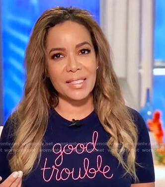 Sunny’s blue good trouble sweater on The View