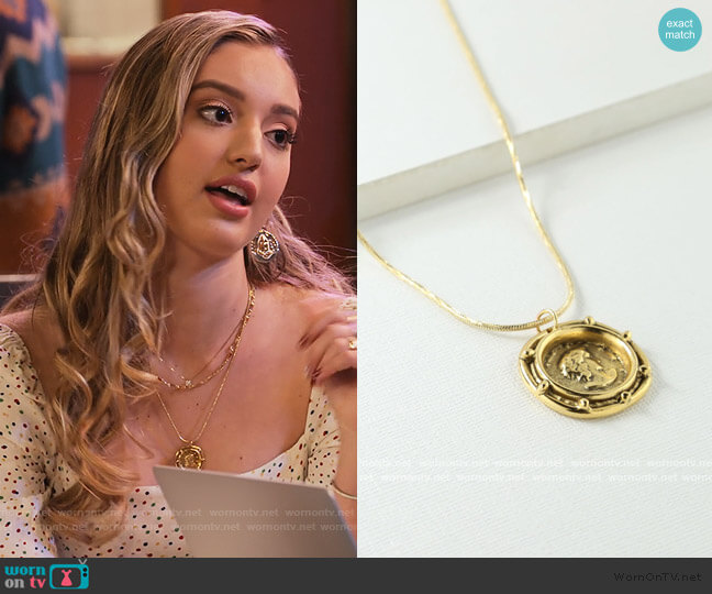 Vanessa Mooney The Gianni Necklace worn by Brooke Bishop (Bella Podaras) on The Expanding Universe of Ashley Garcia