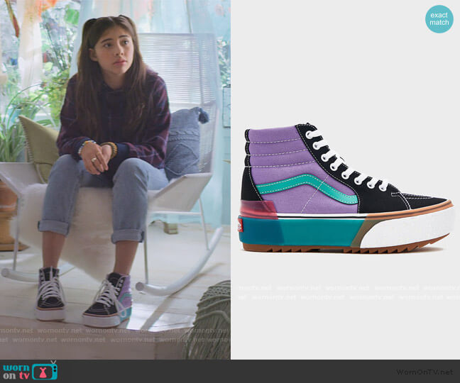 Vans Sk8-Hi Stacked Sneaker worn by Dawn Schafer (Xochitl Gomez) on The Baby-Sitters Club