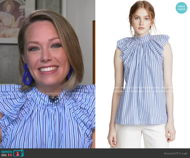 Victoria Victoria Beckham Ruched Shoulder Sleeveless Top worn by Dylan Dreyer on Today