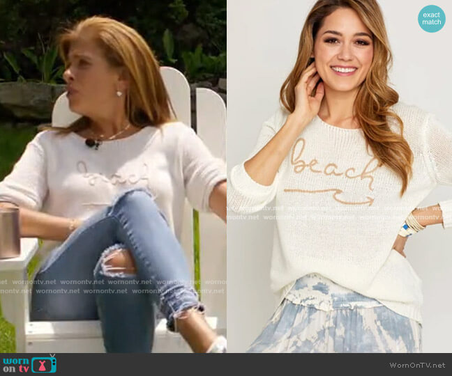 Vintage Havana Beach Graphic Sweater worn by Hoda Kotb on Today