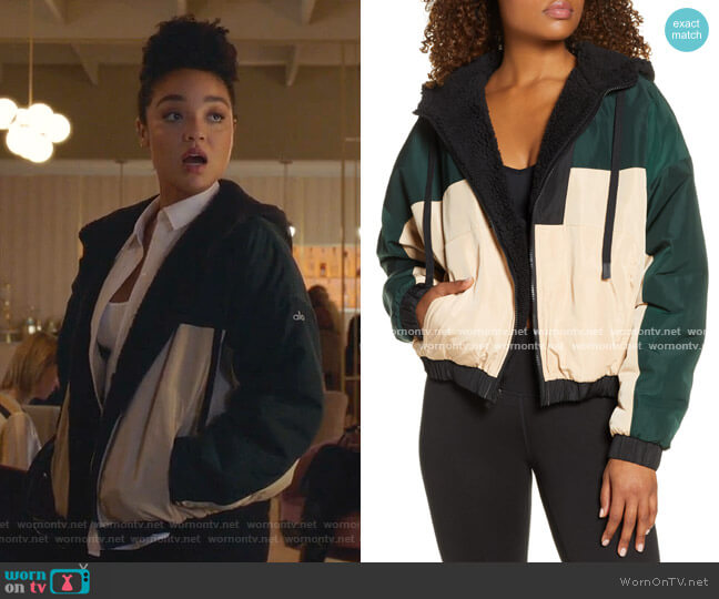 Alo Yoga Duality Reversible Faux Shearling Jacket worn by Kat Edison (Aisha Dee) on The Bold Type