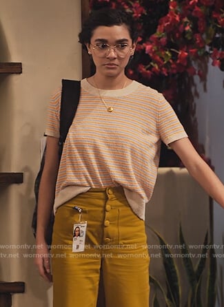 Ashley’s stripe sweater tee on The Expanding Universe of Ashley Garcia