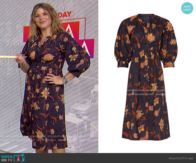 Ba&Sh Qyana Dress worn by Jenna Bush Hager on Today