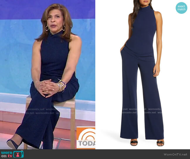 Black Halo Gardenia Two-Piece Jumpsuit worn by Hoda Kotb on Today