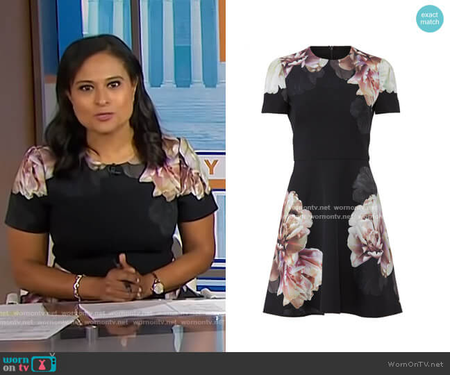 Black Halo Kaitlyn Dress worn by Kristen Welker on Today
