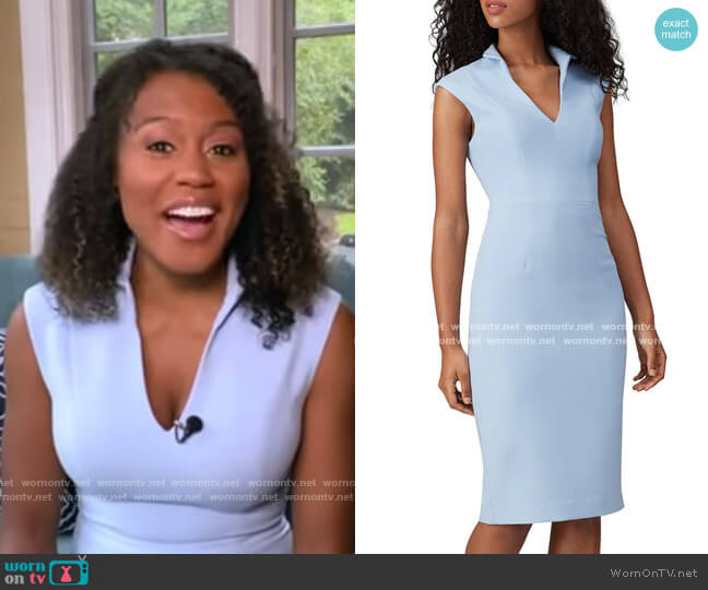 Black Halo London Sheath Dress worn by Janai Norman on Good Morning America