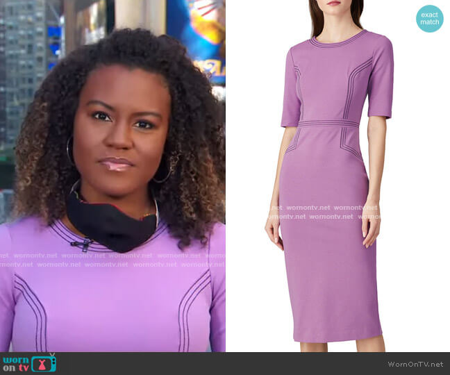 Boden Fitted Ponte Dress worn by Janai Norman on Good Morning America