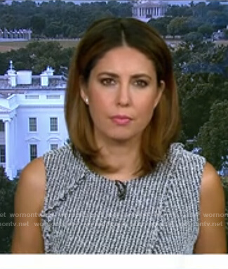 Cecilia’s tweed sleeveless top on Good Morning America
