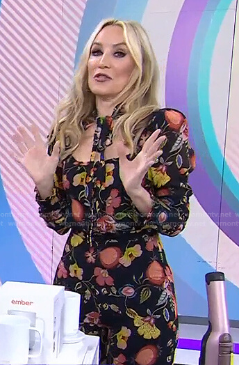 Chassie’s black floral jumpsuit on Today