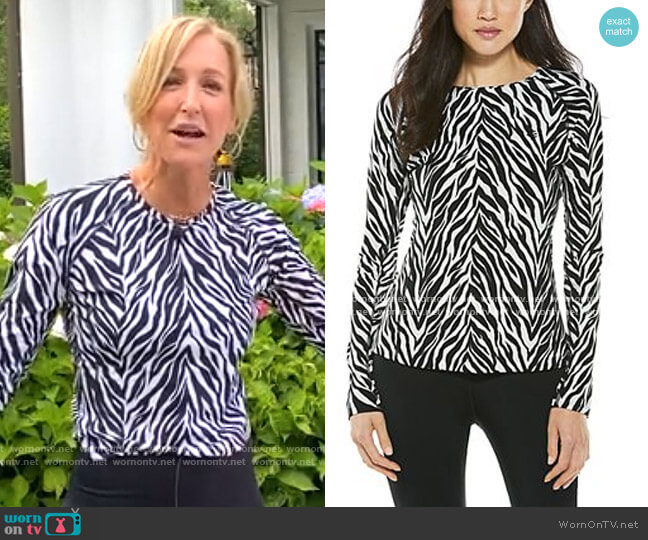Coolibar Hightide Long Sleeve Swim Shirt worn by Lara Spencer on Good Morning America