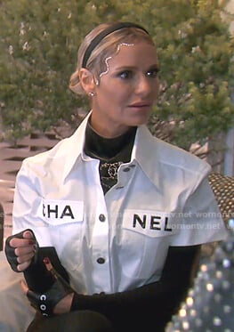 Dorit’s white Chanel shirt on The Real Housewives of Beverly Hills