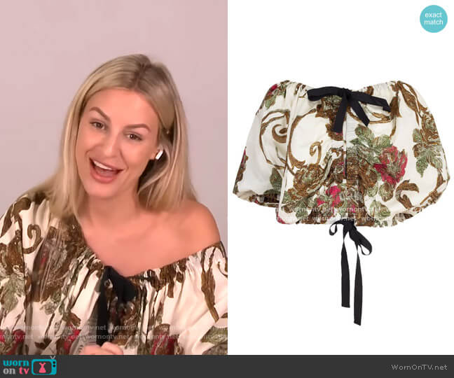 Dries Van Noten Cixi Top worn by Morgan Stewart on E! News