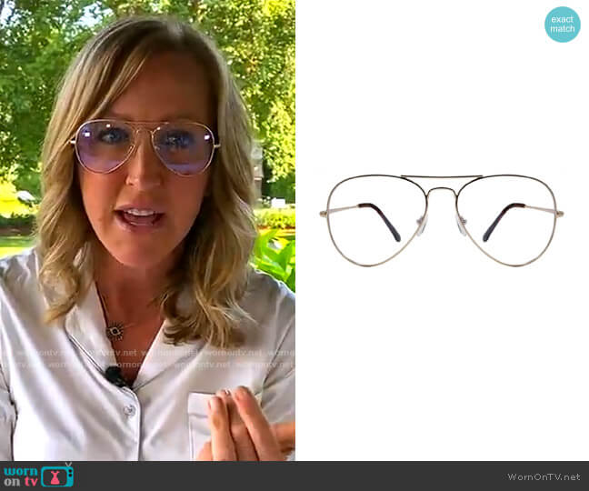 Gabriel Simone Maverick Gold Eyeglasses worn by Lara Spencer on Good Morning America