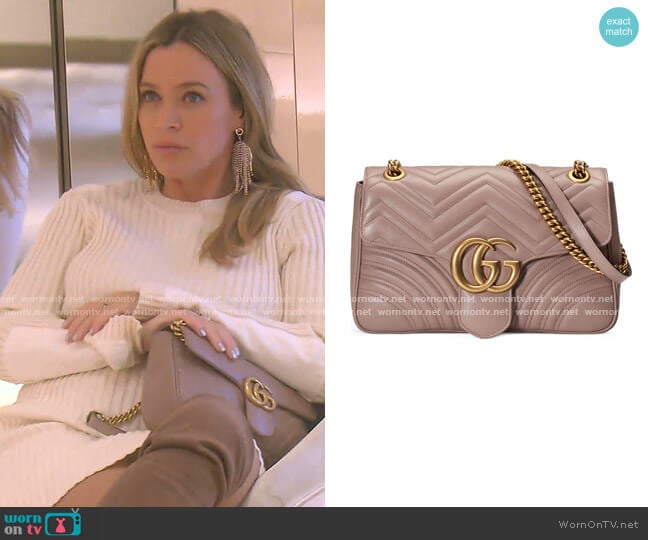 Gucci GG Matelasse Leather Shoulder Bag worn by Teddi Mellencamp Arroyave on The Real Housewives of Beverly Hills