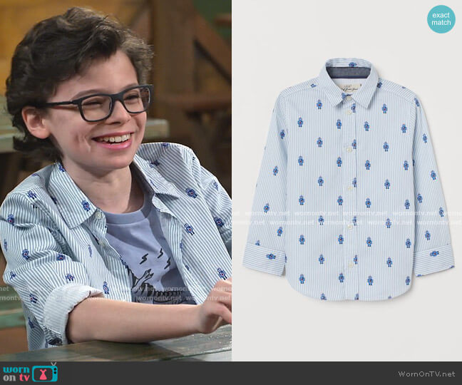 H&M Cotton Shirt worn by Matteo Silva (Raphael Alejandro) on Bunkd