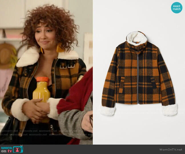 H&M Jacket with Faux Fur Collar worn by Nessa Jennings (Jackie Cruz) on A Nice Girl Like You (2020)