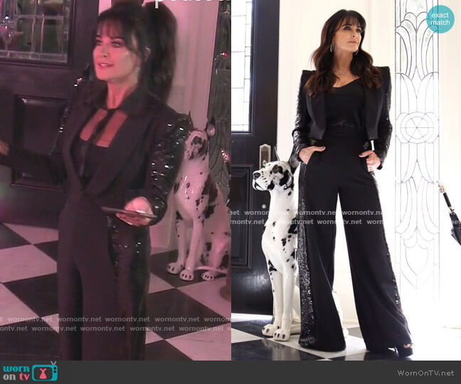Kyle x Shahida Sequin Suit Set worn by Kyle Richards on The Real Housewives of Beverly Hills
