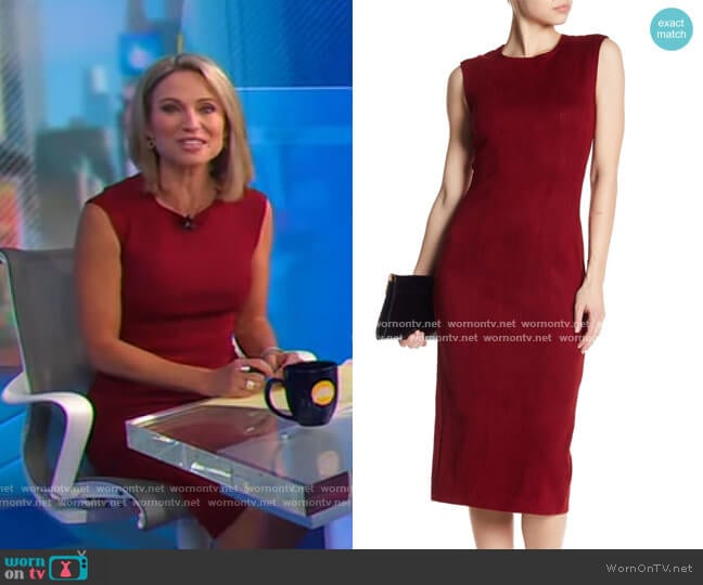 Level 99 Kimi Suede Dress worn by Amy Robach on Good Morning America