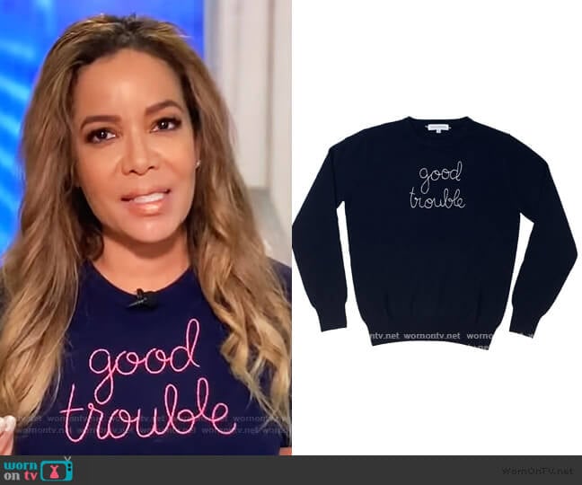 Lingua Franca Good Trouble Sweater worn by Sunny Hostin on The View
