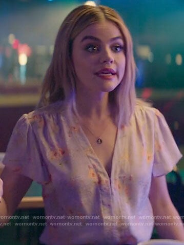 Lucy’s floral v-neck top on A Nice Girl Like You