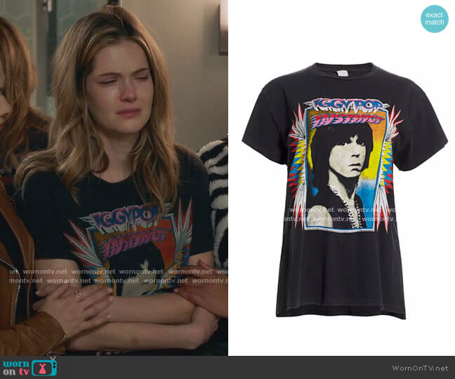 Madeworn Iggy Pop Graphic Crew Tee worn by Sutton (Meghann Fahy) on The Bold Type