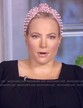 Meghan’s pink pearl embellished headband on The View