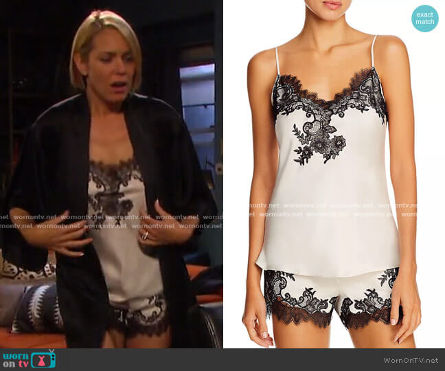 Natori Lace-Trim Cami Tap Set worn by Nicole Walker (Arianne Zucker) on Days of our Lives
