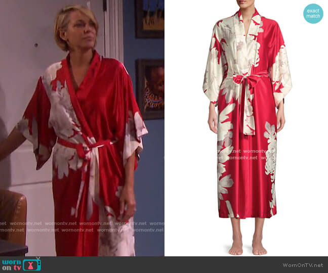 Natori Opulent Floral Robe worn by Nicole Walker (Arianne Zucker) on Days of our Lives