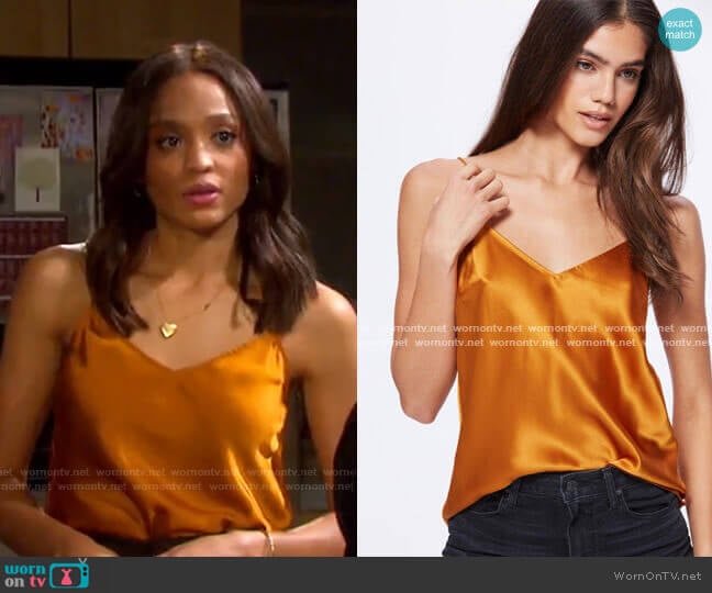 Paige Cicely Silk Camisole worn by Lani Price (Sal Stowers) on Days of our Lives
