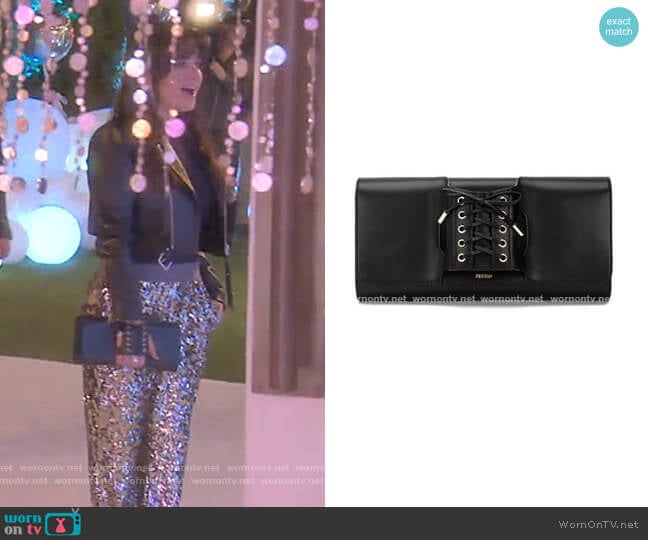 Perrin Paris Le Corset Clutch Bag worn by Kyle Richards on The Real Housewives of Beverly Hills