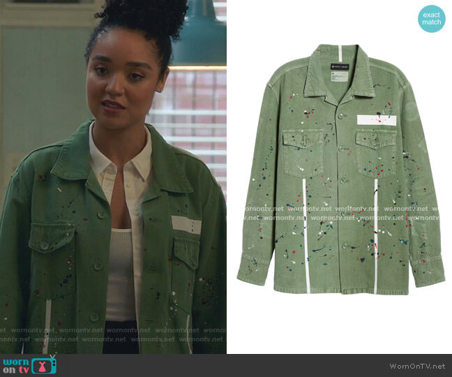 Purple The Carson Fatigue Shirt worn by Kat Edison (Aisha Dee) on The Bold Type